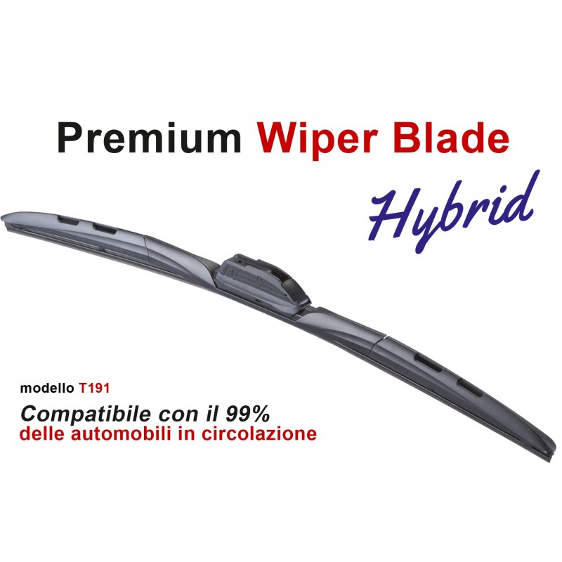 Spazzola Tergicristallo Ibrida CARALL T191 Hybrid 18 Pollici 450mm  Universale Con 16 Attacchi Opzionale