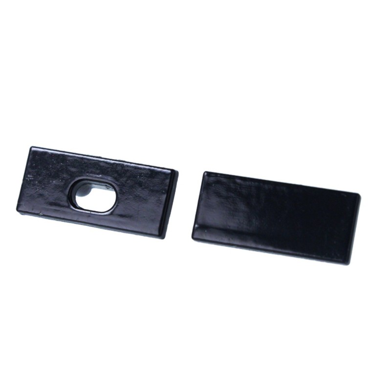 Kit Terminali Tapi di Chiusura In Metallo Con e Senza Foro Colore Nero Per  Profilato Alluminio BAZ1707B