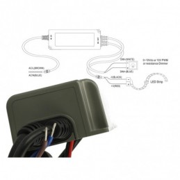 Alimentatore Led Meanwell PWM-120-12 Dimmerabile 120W 12V IP67 Dimming 3 in  1 0-10V 10V PWM Resistance